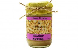 Auroganics Classic Creamy Peanut Butter   Glass Jar  250 grams